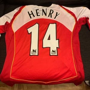 Rare Vintage Arsenal Nike Jersey Thierry Henry Home Kit
